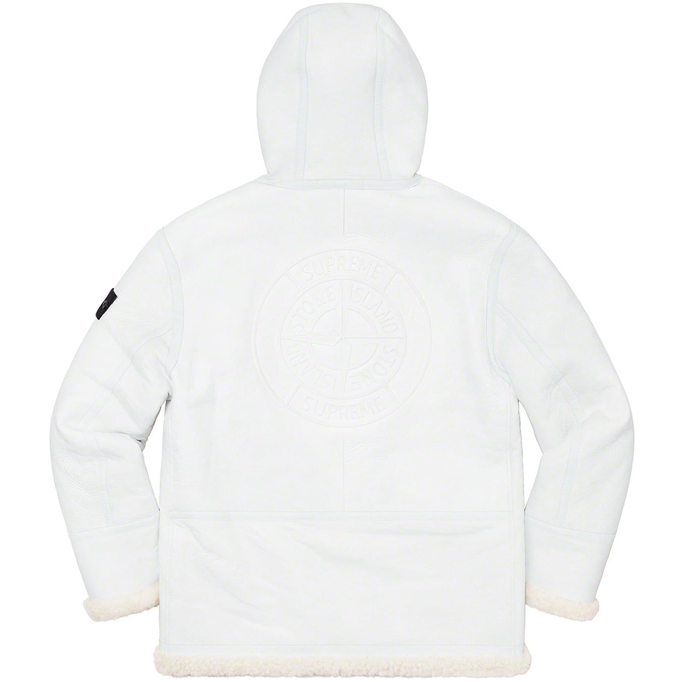 Supreme®/Stone Island® Hand-Painted Hooded Shearling Jacket view 8